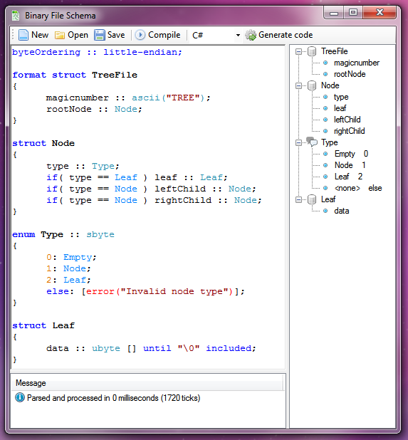 Binary File Schema GUI